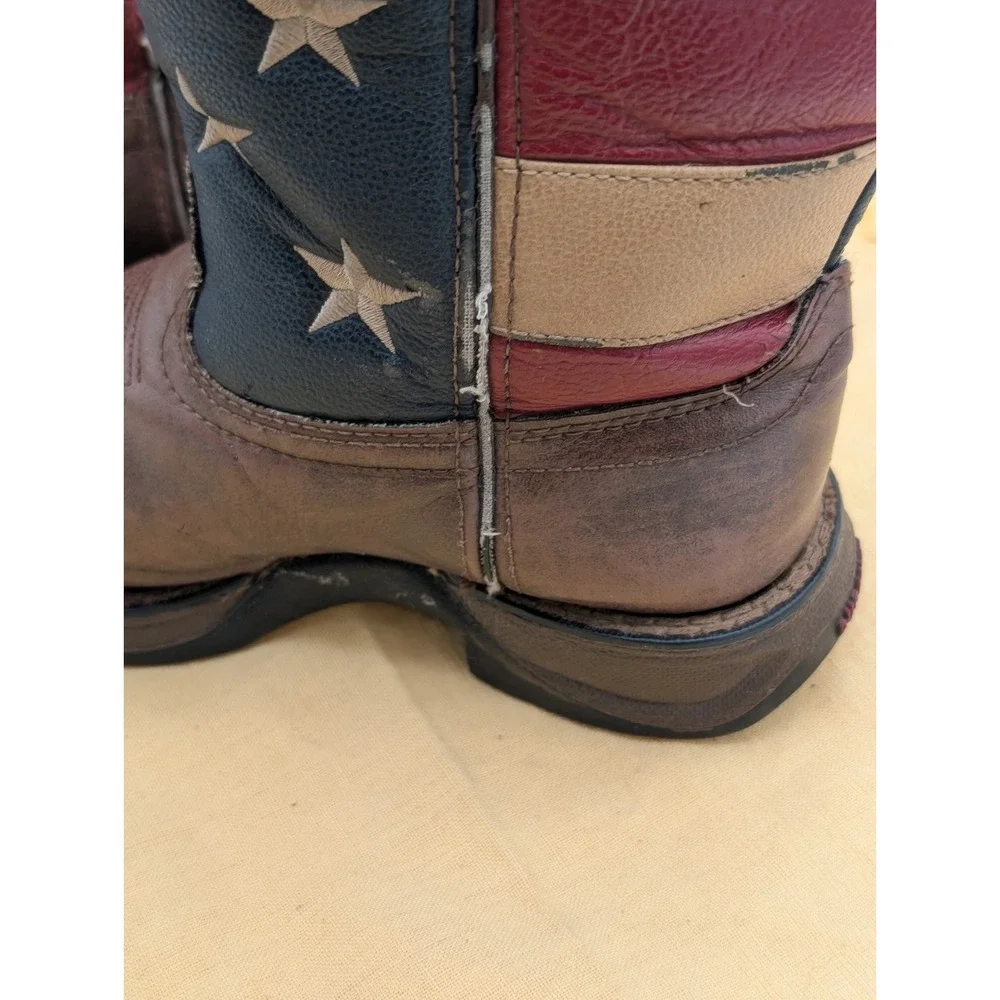 Durango Lil Rebel Kids Western Cowboy Boots BT245 Flag Patriotic Size 13 M US